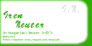 iren neuter business card